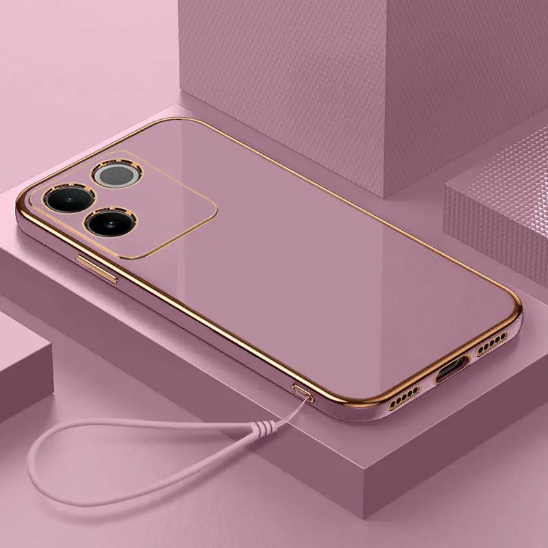 Luxury Square Plating Shockproof Back Cover