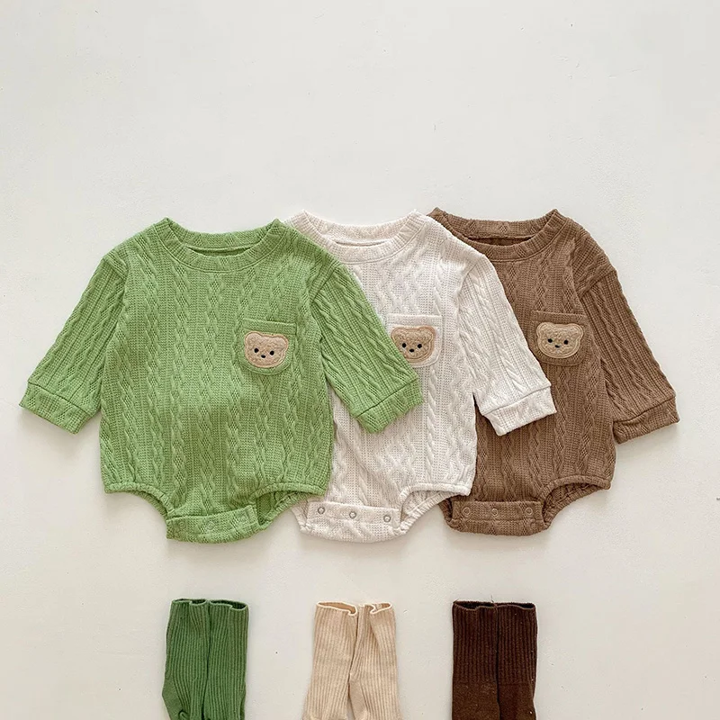 Autumn Baby Bodysuit Long Sleeve One Piece for Boys and Girls