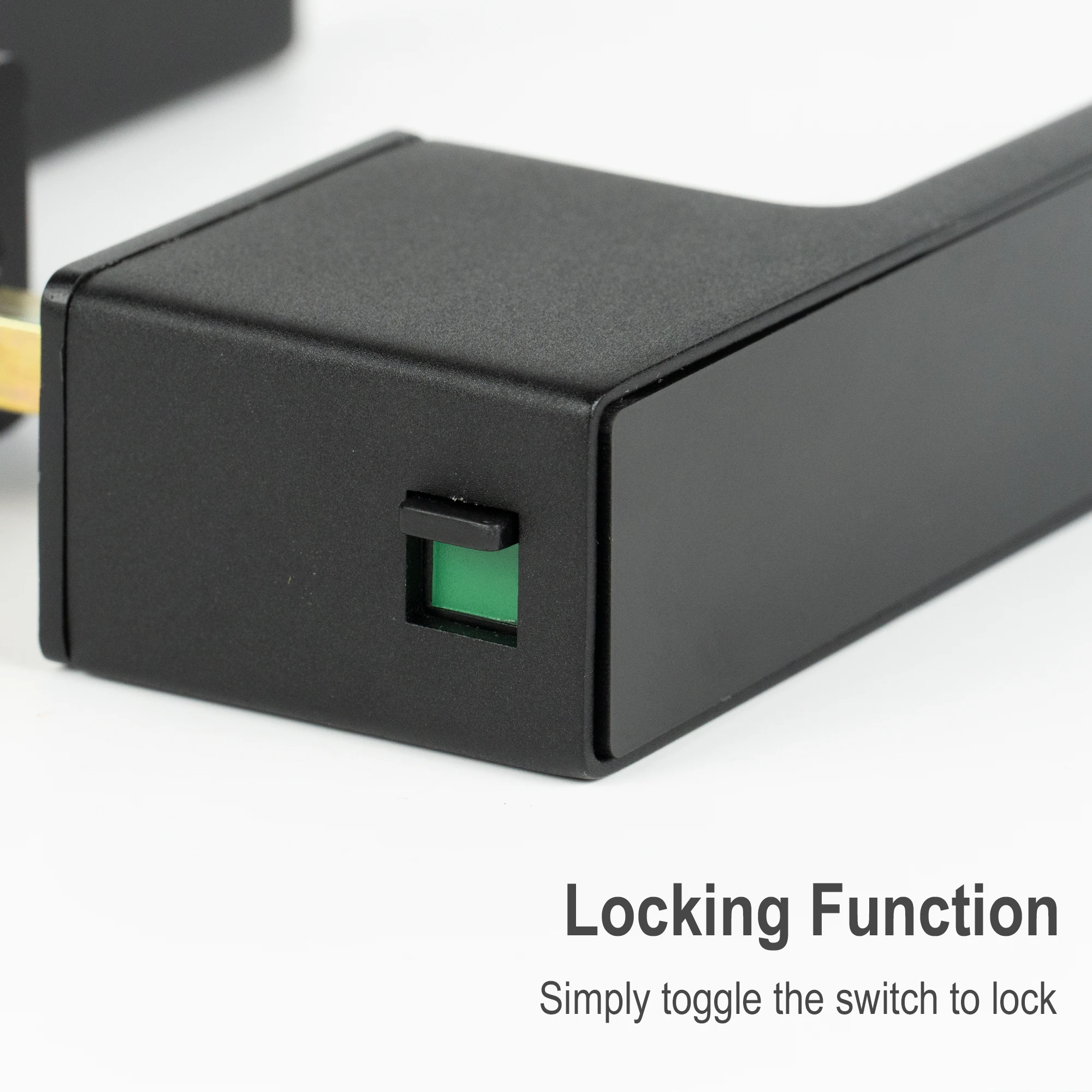 VERQNI MANIGLIE & ACCESSORI JL-01 Minimalist Matte Black Mute Rectangle Modern Aluminium Door Handle Magnetic suction Lock