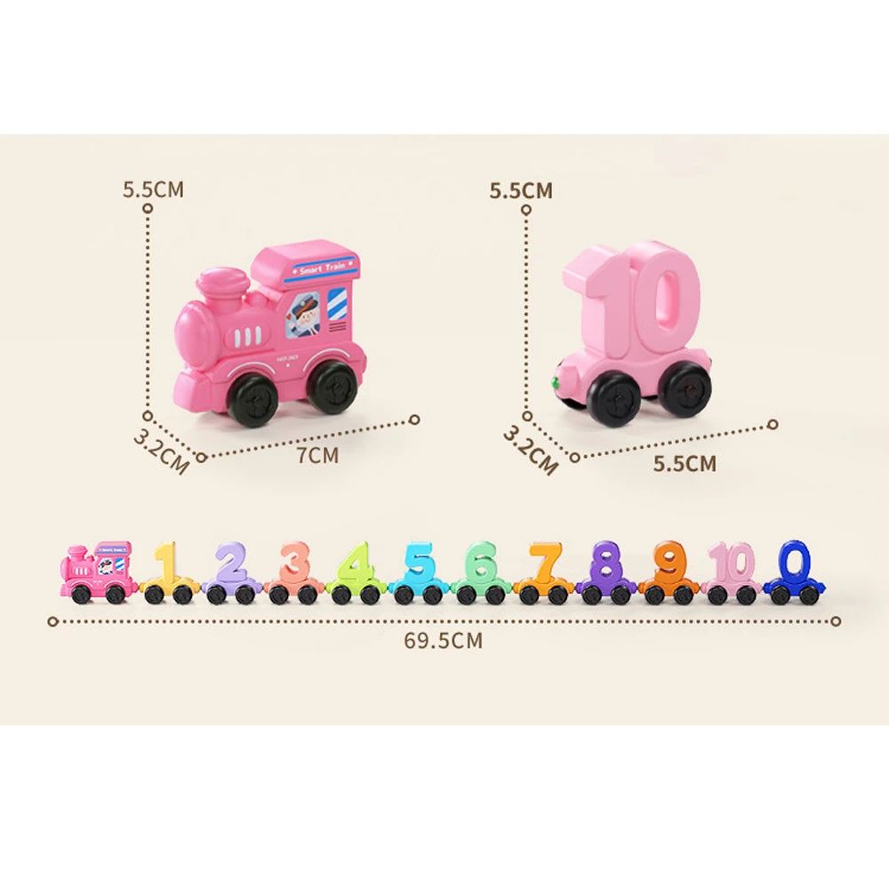 Magnetic Number Train Set Digital Learning Educational Toys 12Pcs 6