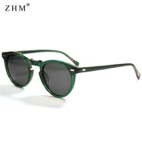 Nouvelles lunettes de soleil polarisées rétro hommes femmes mode petites lunettes de soleil rondes pour homme femme littéraire Vintage nuances lunettes de conduite 1
