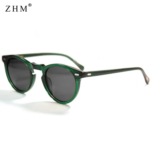 Nouvelles lunettes de soleil polarisées rétro hommes femmes mode petites lunettes de soleil rondes pour homme femme littéraire Vintage nuances lunettes de conduite 1