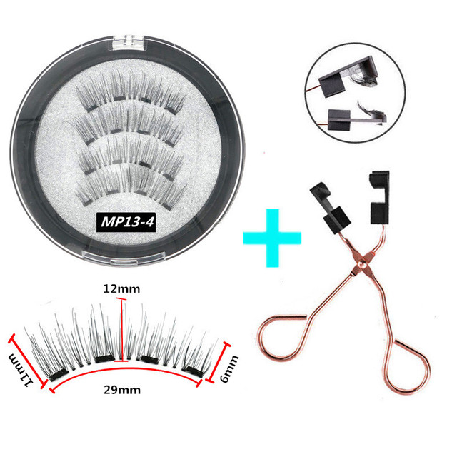 Pairs of Magnet Magnetic Eyelashes, Natural Handmade Mink hair, Reusable