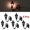 5Pcs Train Railway Park Led Lamppost Lamps Wall Lights Model Scale 3V Model Garden Lamps Miniature Lanscape Model Building 3