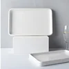 Ceramic Plate White Square Round Western Food Plate Dinner Plate Tableware Multifunctional Storage Tray Home Kitchen Supplies 1