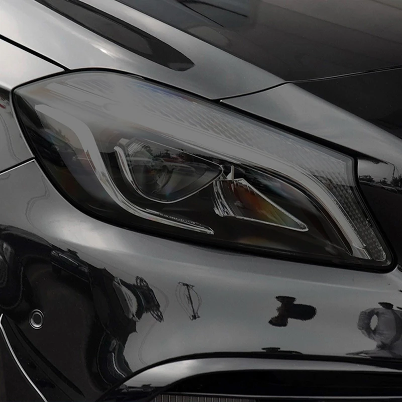 

Защитная пленка для автомобильных фар Mercedes Benz A Class W176 A45 AMG из ТПУ, дымчатый черный оттенок, виниловая прозрачная световая наклейка