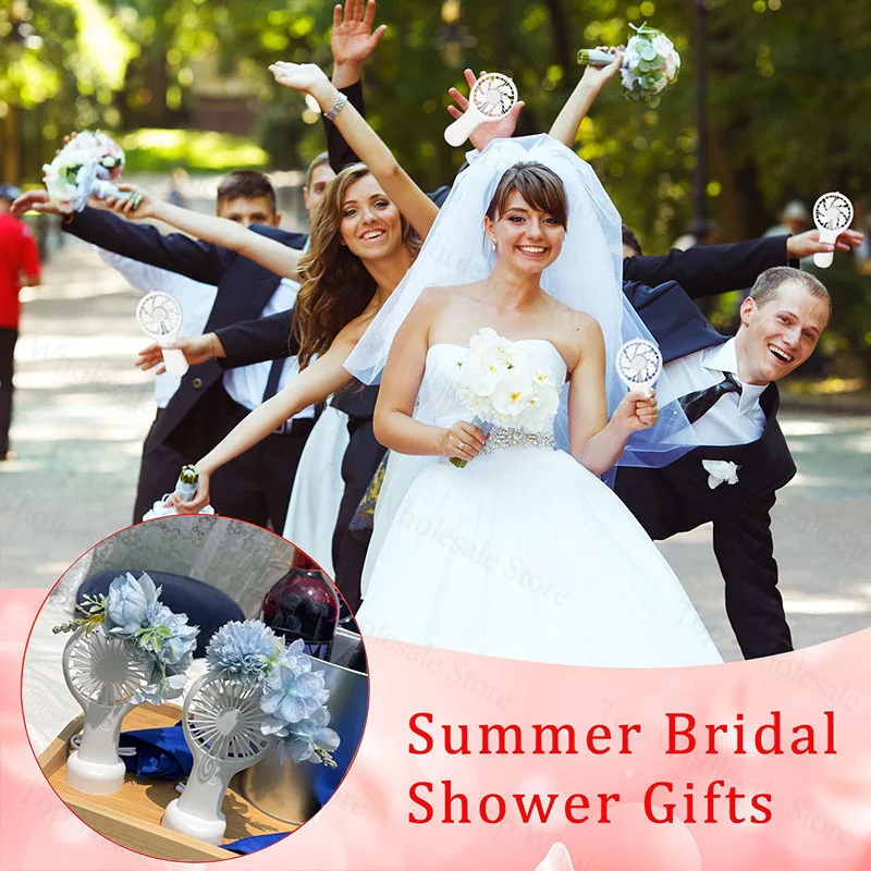 12-100 Pcs Mini Handheld Fan Bulk Wedding Fan USB Charging Portable Fan Party Favors Gift for Guests Bridal Shower Wedding Gifts 2