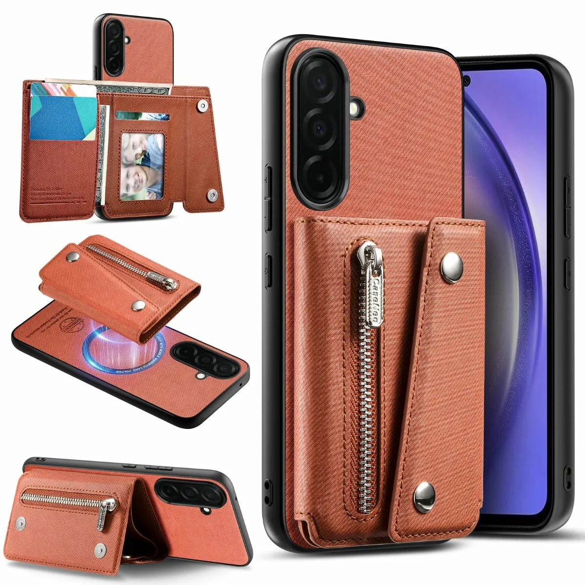 Detachable Magnetic Wallet Phone Case with Magsafe Integration