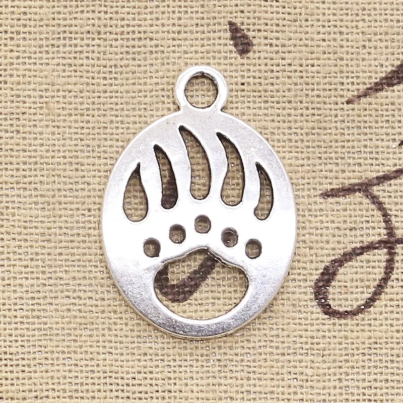 10 stücke Charms Bärentatze 30x22mm antike silberne Farbe Anhänger machen DIY handgemachte tibetische Suche Schmuck