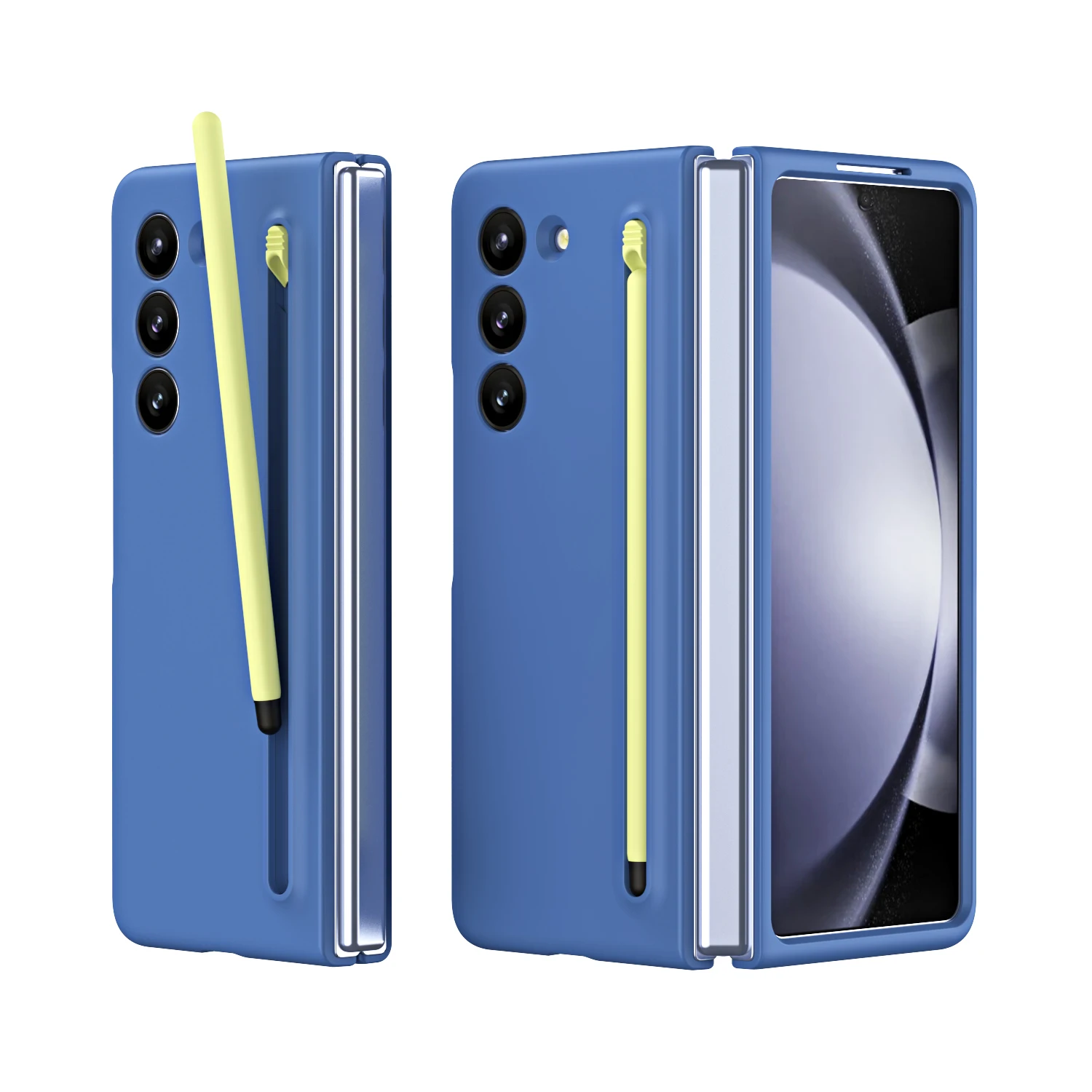 For Samsung Galaxy Z Fold 5 4 3 5G Case With Touch Pen Slim Pen Slot Ultra Thin PC Protective Cover for Z Fold 3 4 5