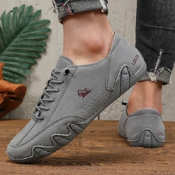 Men's Fashion Loafers: Breathable Soft - Soled Casual Walking & Driving Shoes - 45 (GRAY)