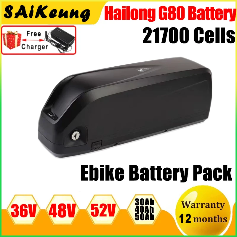 Bafang Battery 48V Bateria Bicicleta Eléctrica 36V Hailong DownTube 52V  Ebike Battery 20ah 30Ah 40 50Ah 60AH 21700 Lithium Pack - AliExpress