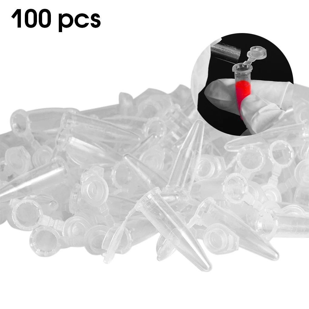 

100pcs Centrifuge Tube Single-use Leakproof Microcentrifuge Tubes Laboratory Chemical Container School Teaching 0.5ml/1.5ml