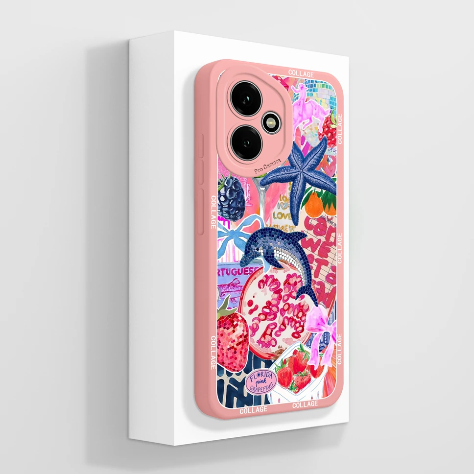Cute Cat Pattern Soft Phone Case - High-Quality Shockproof Back Cover