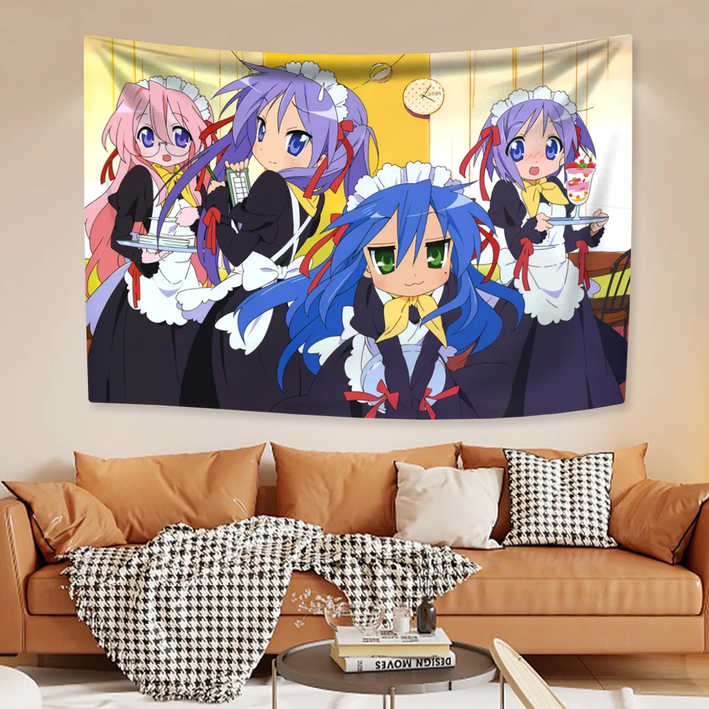 Kawaii Anime Tapestry: Lucky Star Izumi Konata Japanese Home Decor Wall Hanging Carpet