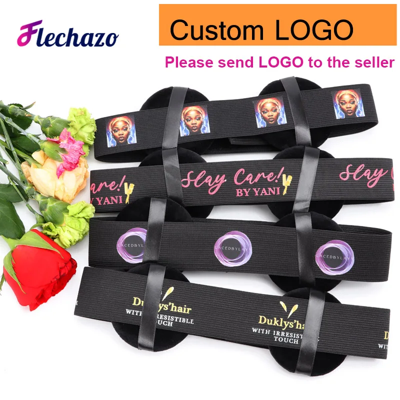 Wig Band With Ear Covers 50Pcs Elastic Headband With Magictape 