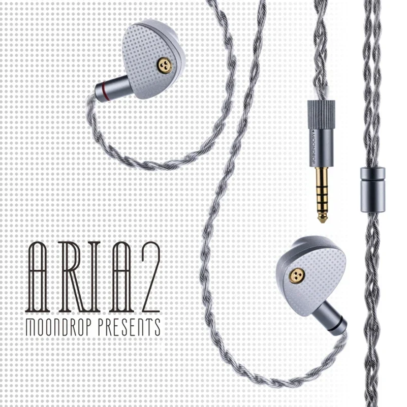 MoonDrop ARIA2 Dynamic Driver In-ear Earphone IEM High Performance Earbuds with 0.78mm 2 Pin Detachable Cable Headset ARIA 2 3