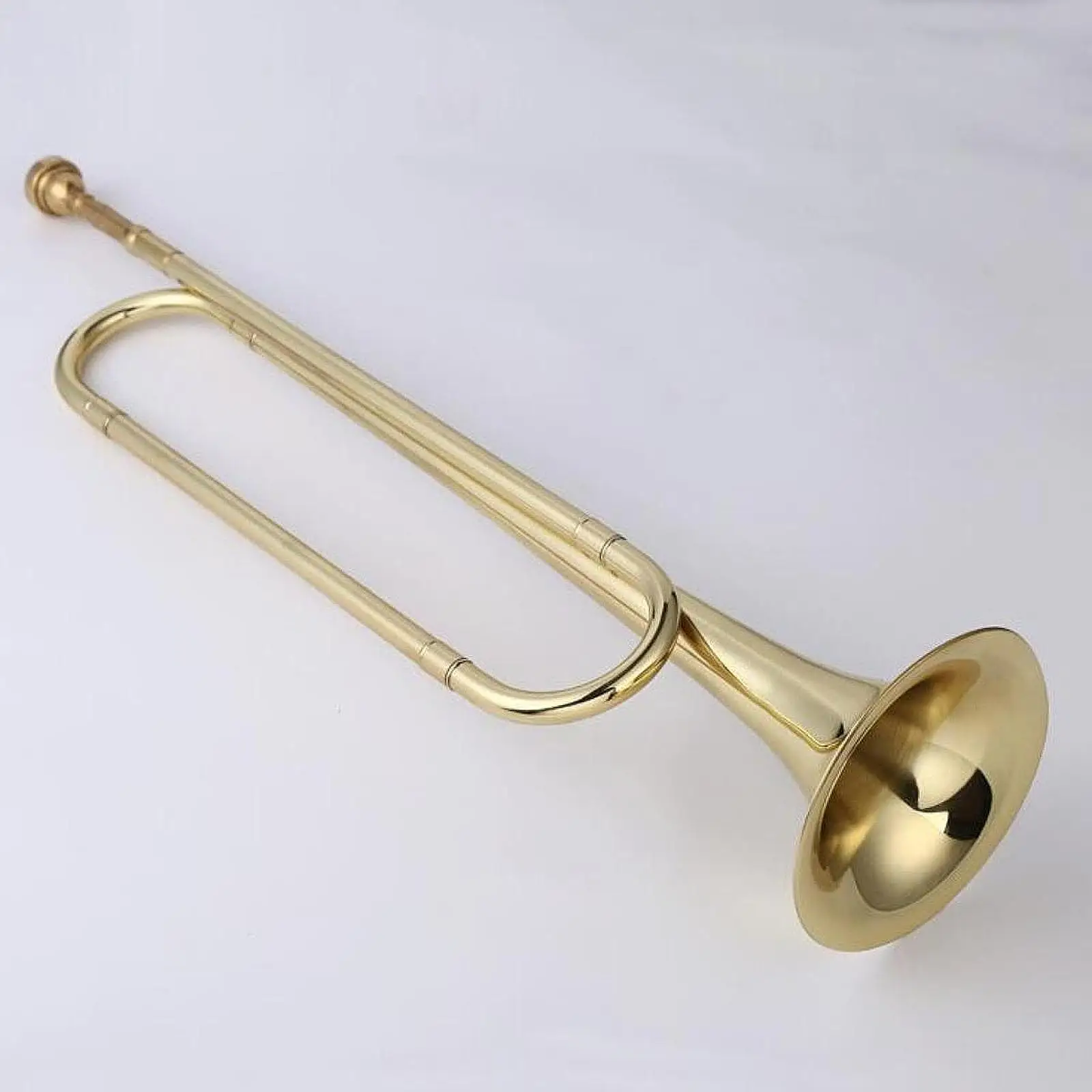 B Flat Bugle Brass Bugle Scout Classic Professional Trumpet Marching for Orchestra Band Stage Performance Adults