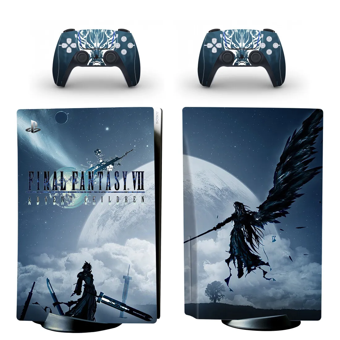Final Fantasy 7 PS5 Disc Skin Sticker Protector Decal Cover for Console Controller PS5 Disk Skin Sticker Vinyl gamepad protective skin vinyl decal skins game console protective skin gamepad protective cover game controller sticker