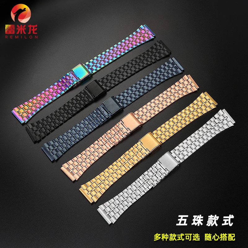 Elegant Gold Stainless Steel Watch Band - 18mm Wristband