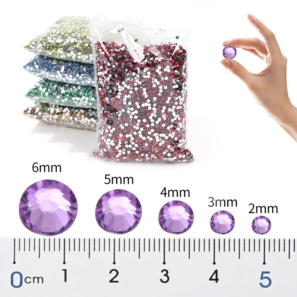 Variety Pack of Small Resin Rhinestones for Nail Art and DIY Crafts - Bulk Wholesale Flat Back Crystals