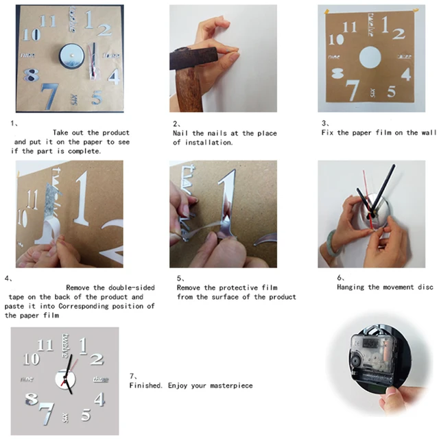 빛나는 아크릴 3D DIY 벽시계: 가정의 시간을 빛내주세요