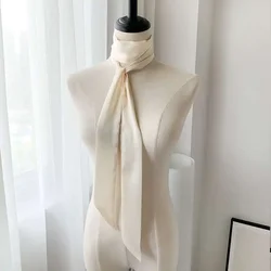 Elegant Silk Satin Hair Scarf for Women - Fashion Accessory for 2023 (Beige)