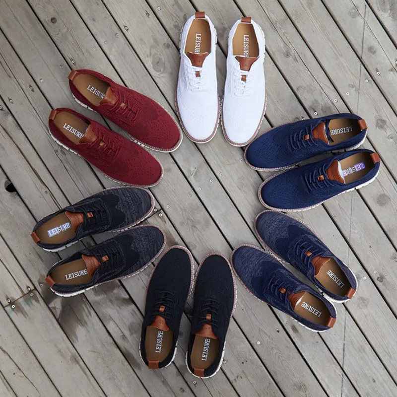 Men Casual Shoes Breathable Mesh Casual Sneakers Comfortable Non-slip Walking Shoes Lightweight Soft Flat Shoes Men zapatillas