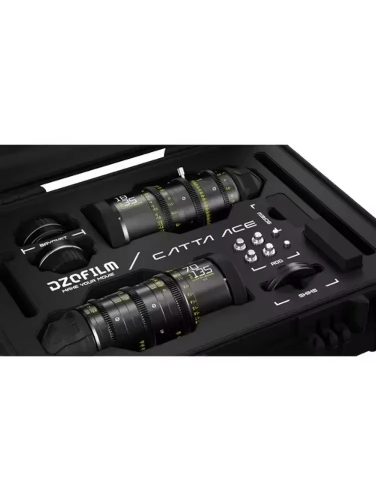DZOFilm Catta Ace FF 18-35mm / 35-80mm /70-135mm T2.9-T22 시네 2렌즈 번들 캐논 EF ARRI PL 마운트용 3렌즈 번들 블랙
