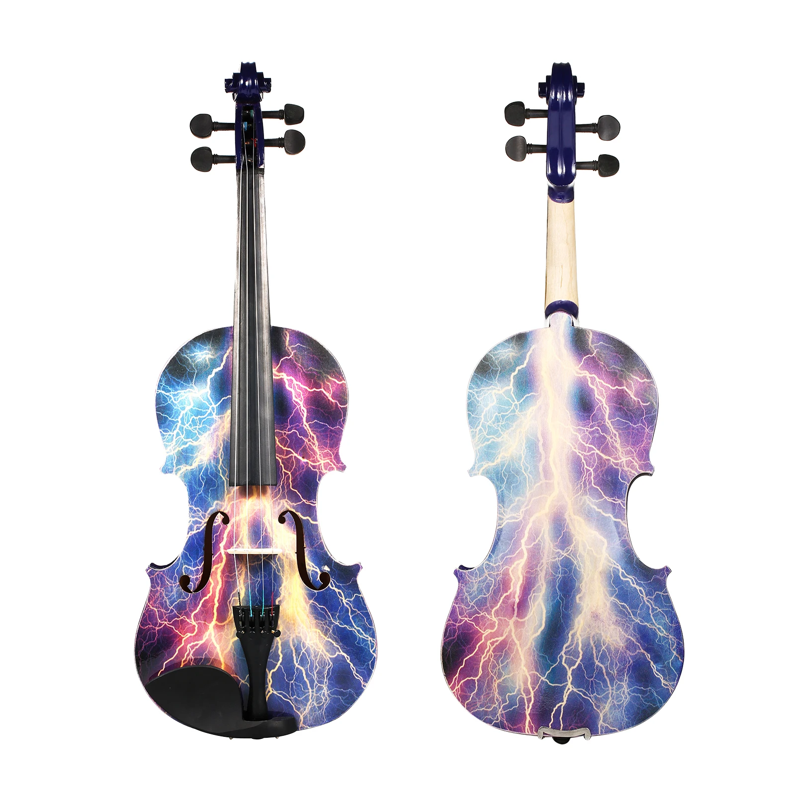 4/4 Acoustic Violin Full Size Spruce Wood Top Maple Back&Scroll&Fingerboard with Carry Case Bow Rosin for Kids Student Beginners