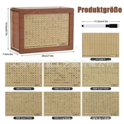 Enhanced Wooden Money Saving Box with Counter for Adults - DIY Target Cash Saver (Euro - upgrade)