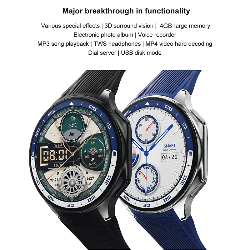 For OPPO Watch X Smart Watch Men Heart Rate Bluetooth Call 1.43" AMOLED 32G MP4 Music Video Playback 466*466 HD SmartWatch Man 3