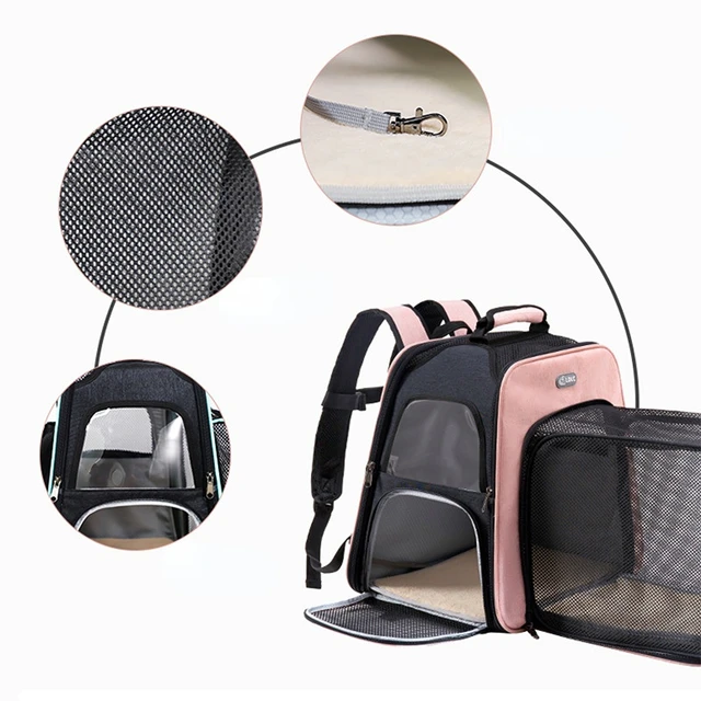sac de transport pour chat ,Sac à Dos pour Animaux de Compagnie Extra Grand Espace, Poussettes Respirantes pour Chiens et Chats – Image 3