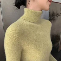 Women's High Neck Cashmere Sweater, Knit Bottoming Shirt, Slim Pullover, Joker Inside, Autumn and Winter, 100 Pure - Image 6