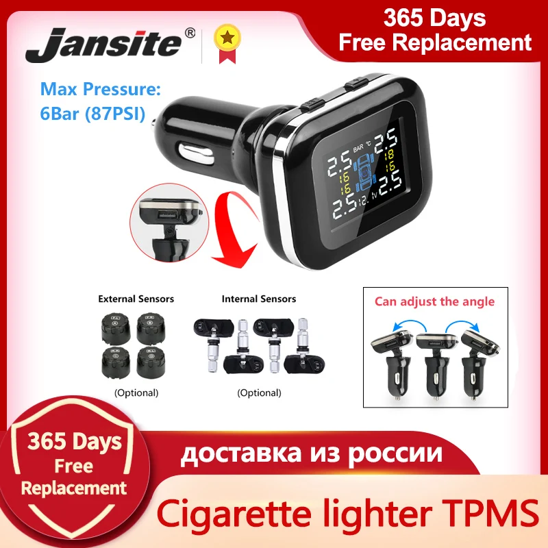 Jansite Car TPMS Tire Pressure Lowest price challenge Monitoring online shopping System Adj Sensors Can