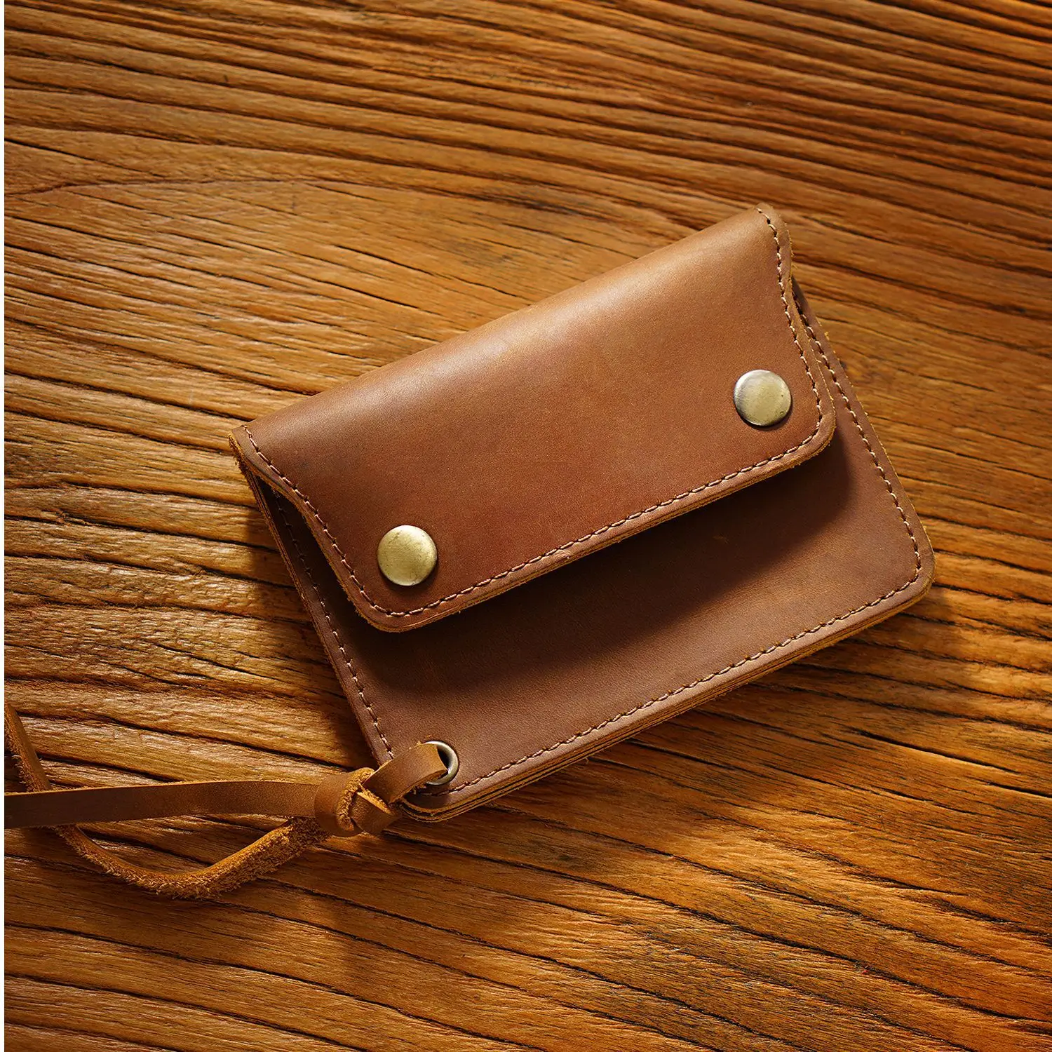 GENODERN Vintage Handmade Genuine Leather Card Holder Wallet