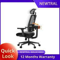 NEWTRAL MAGICH002 Ergonomic Chair, Adaptive Lower Back Support, Adjustable Headrest Seat Depth, 4D Armrest Recliner, 160-195CM