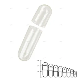 Vegetarian Vegan Kosher Halal Certified Empty Pill Capsules - 1000PCS, Size 00 0, HPMC, Hollow and Separated - Size 0 (Vegan Separated)