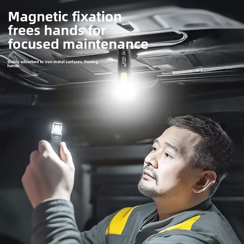 Ultra-Bright Rechargeable Magnetic LED Work Light – Portable Mini Flashlight for Outdoor, Camping, and Emergency Use
