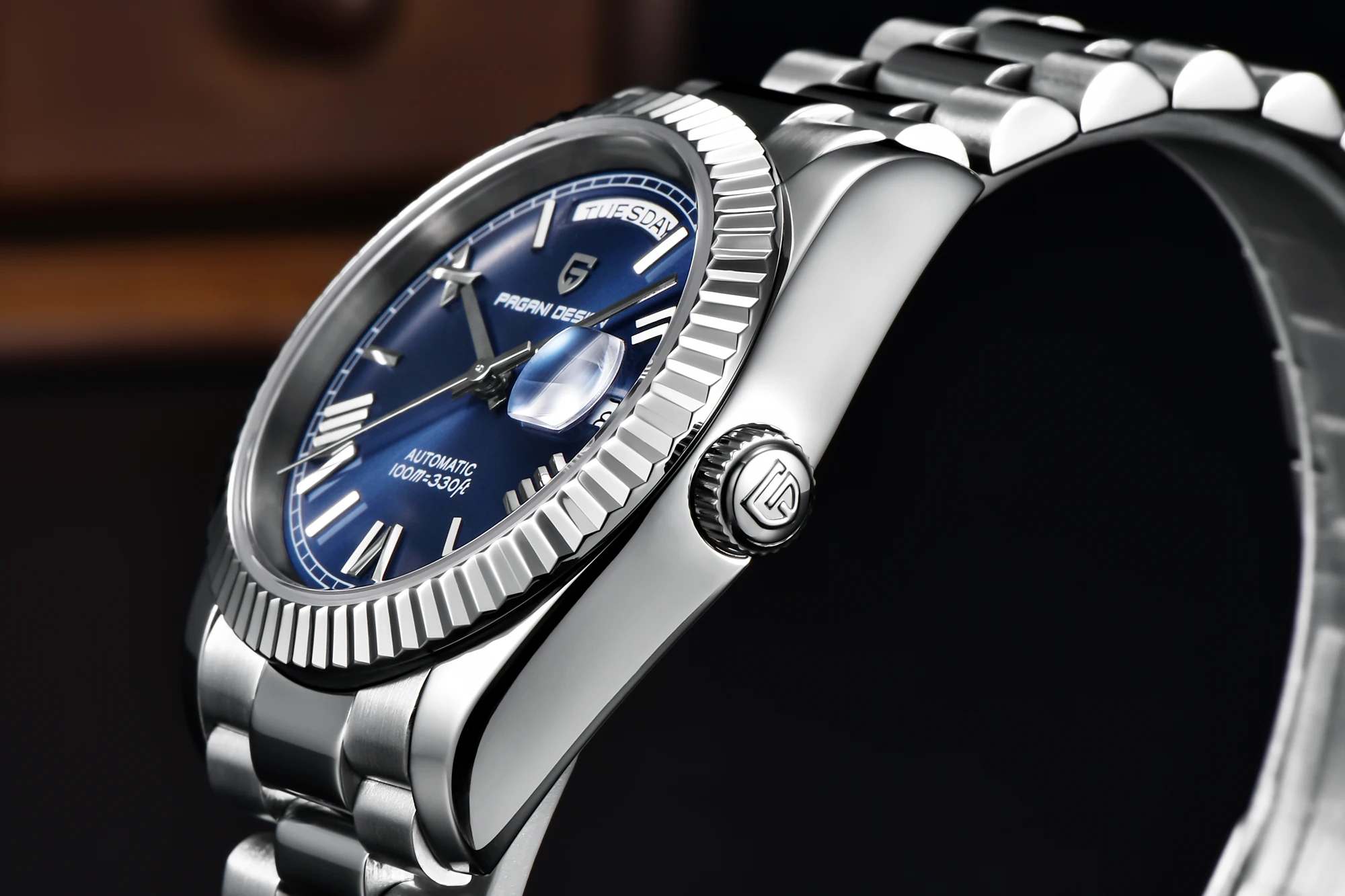 mechanical automatic chronometer stainless steel diving watch