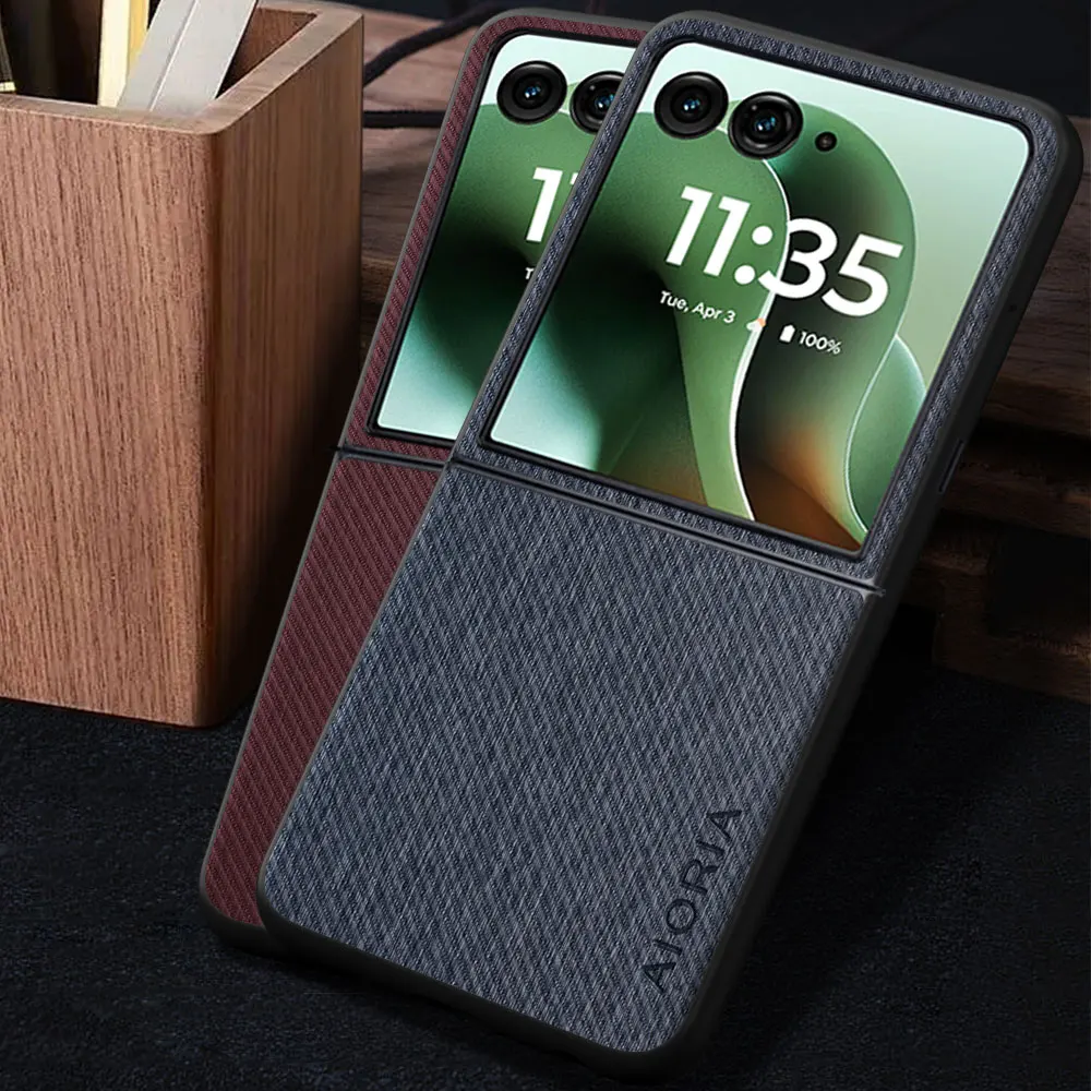 Luxury Vintage Cloth Pattern Leather Phone Cover
