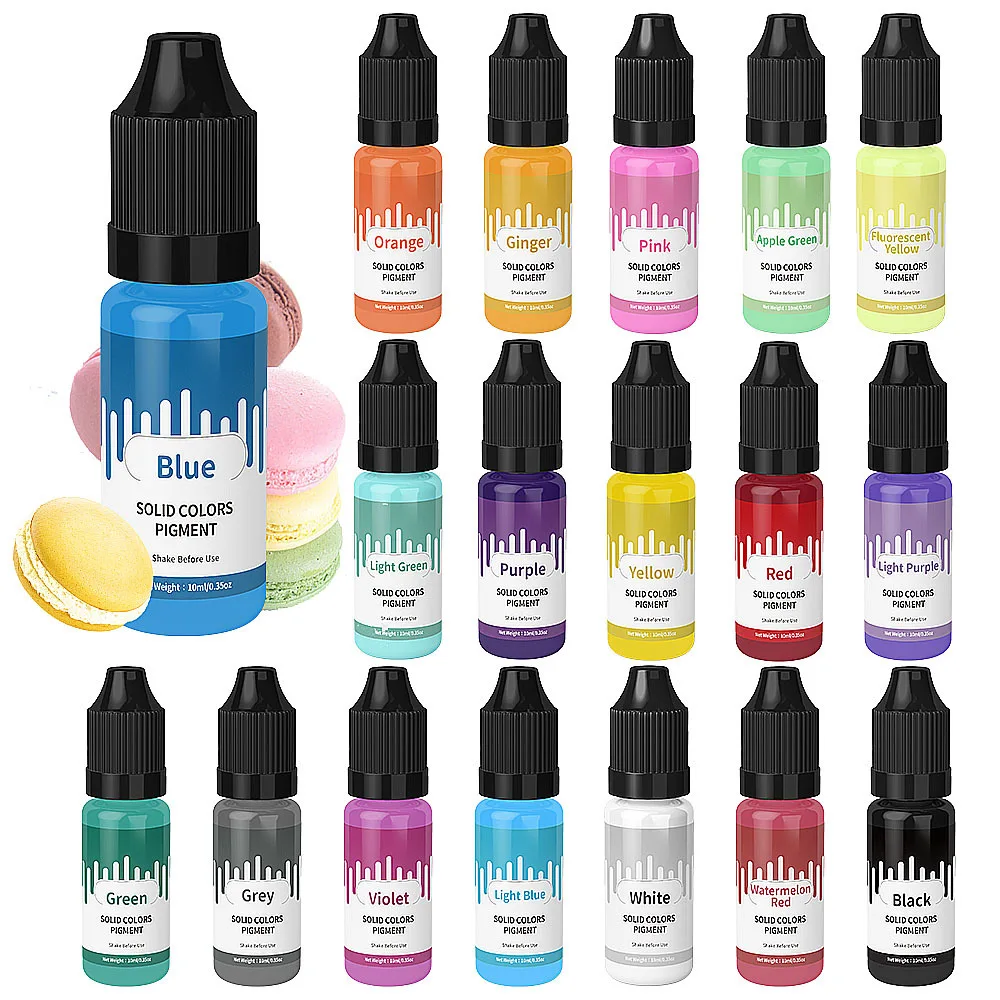 Epoxy Resin Pigments Liquid Colorant Dye 10ML for Molds DIY Epoxy Resin Handmade Making Crafts gypsum powder pigment,epoxy resin molds