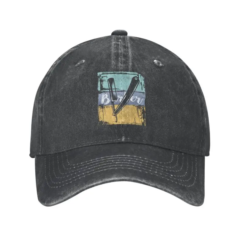 

Personalized Cotton Barber Hairdresser Baseball Cap Sports Men Women's Adjustable Vintage Retro Razor Dad Hat Autumn