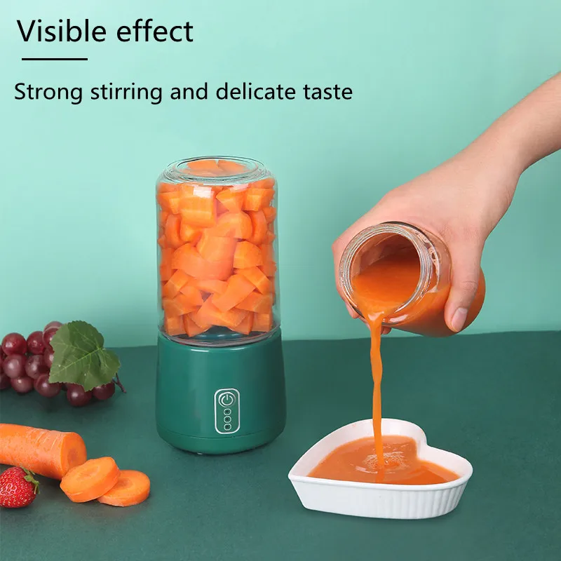 Electric Juicer Wireless Portable Blender, Aug-leaf Blade Usb