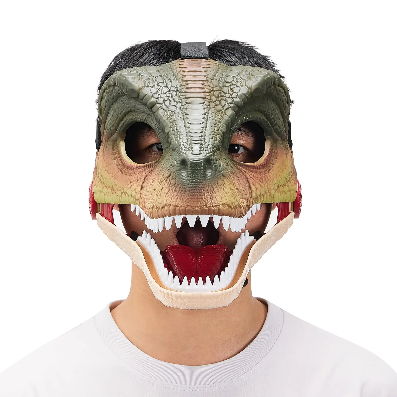 

Смешная маска динозавра, маска динозавра, движущаяся челюсть, маска на Хэллоуин, голова динозавра, маска для лица с подвижным ртом