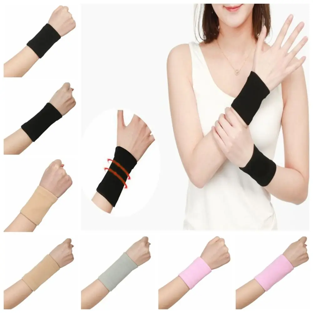 

Breathable Wristband Sweat-absorbing Colorful Polyurethane Fibre Wrist Bands Thin Elastic Wrist Protector for Outdoor Sports