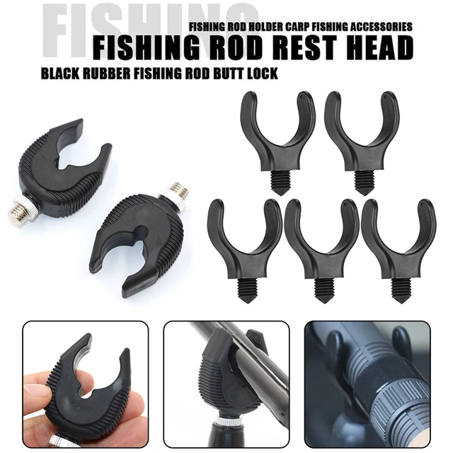 2-15pcs Rubber Fishing Rod Rest Head Butts Gripper Black Adjustable Plastic Pole  Holder Clips M3/8in Keep Carp Fishing Rod Black - AliExpress