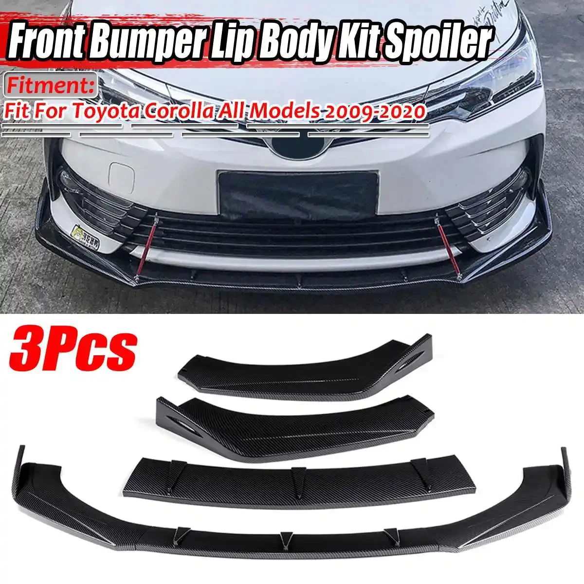 

Corolla Lip Universal Car Front Bumper Lip Spoiler For Toyota Corolla Camry For Mitsubishi Lancer For Evolution Eclipse Body Kit