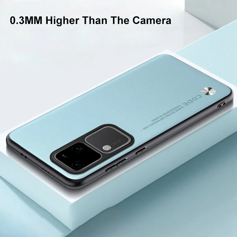 Luxury PU Leather Matte Silicone Shockproof Phone Case - Full Protection Back Cover