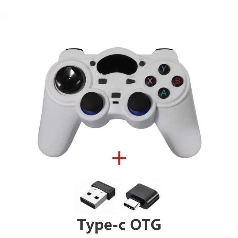 2.4G Wireless Game Controller Joystick Gamepad with OTG Converter for PS3 Android TV Box Raspberry Pi 4 Retropie Retroflag NESPi 